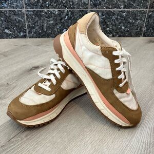 Madewell Women's Sneakers in Tan and Pink